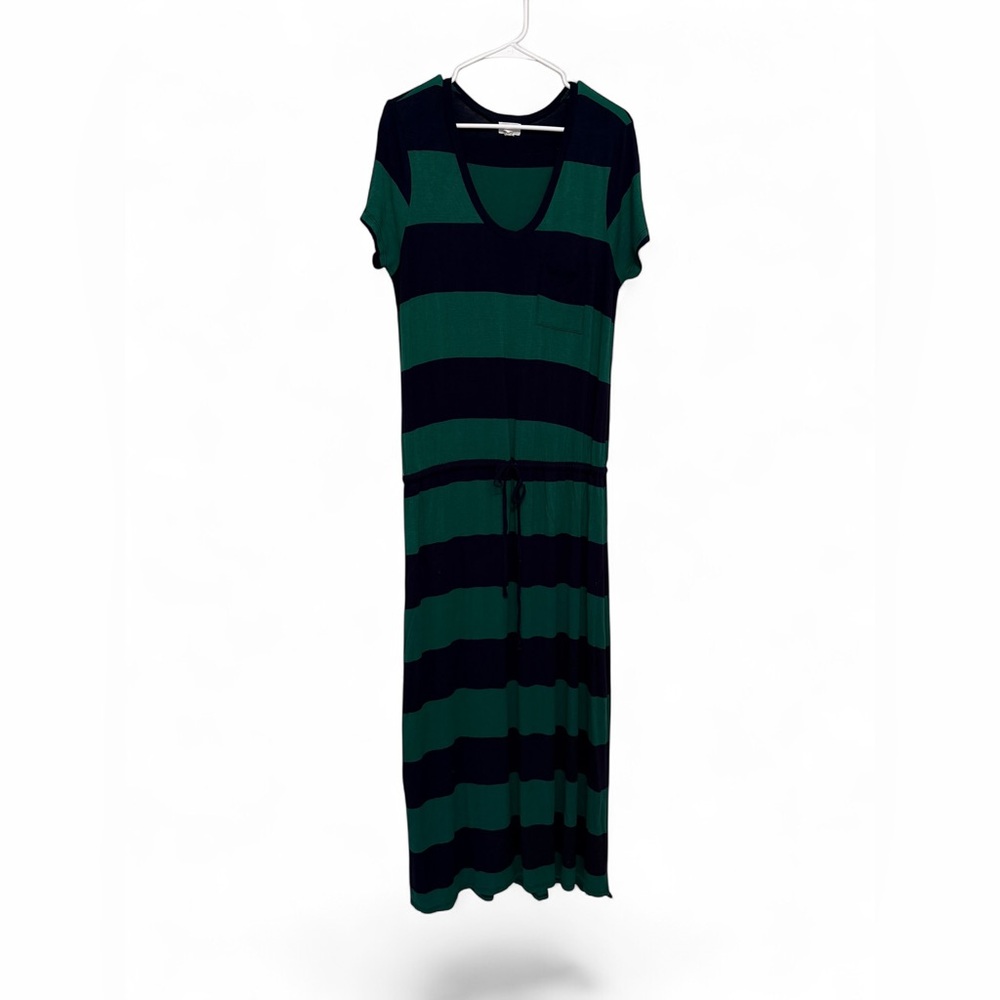 Caslon Green and Black Striped Maxi Dress